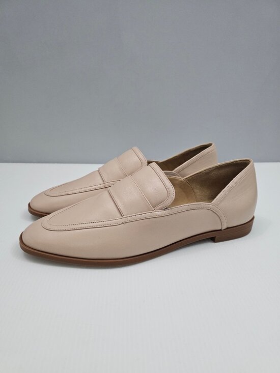 SCHUTZ Shoes - Schutz Maurice Penny Loafer Flats Womens 10 Beige Nappa Leather Minimalist NEW